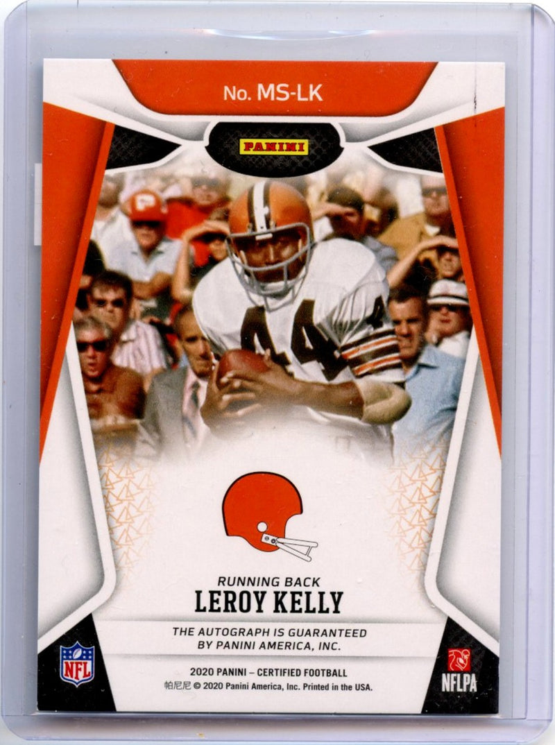 Leroy Kelly 2020 Panini Certified Mirror Signatures Gold Auto 4/15 #MS-LK-2