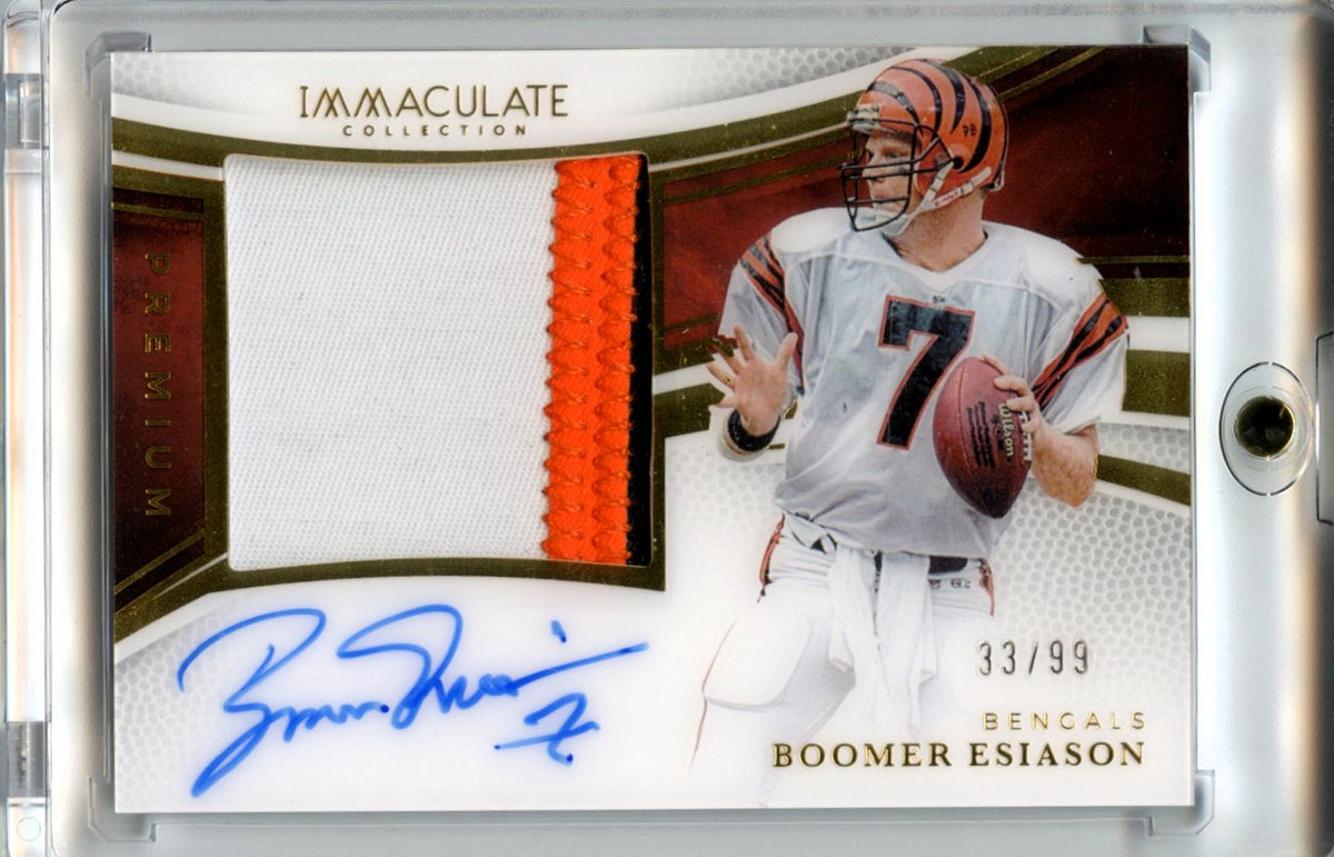 Boomer Esiason 2025 Immaculate Collection Football Premium Patch Auto 33/99 #PPA-BEN