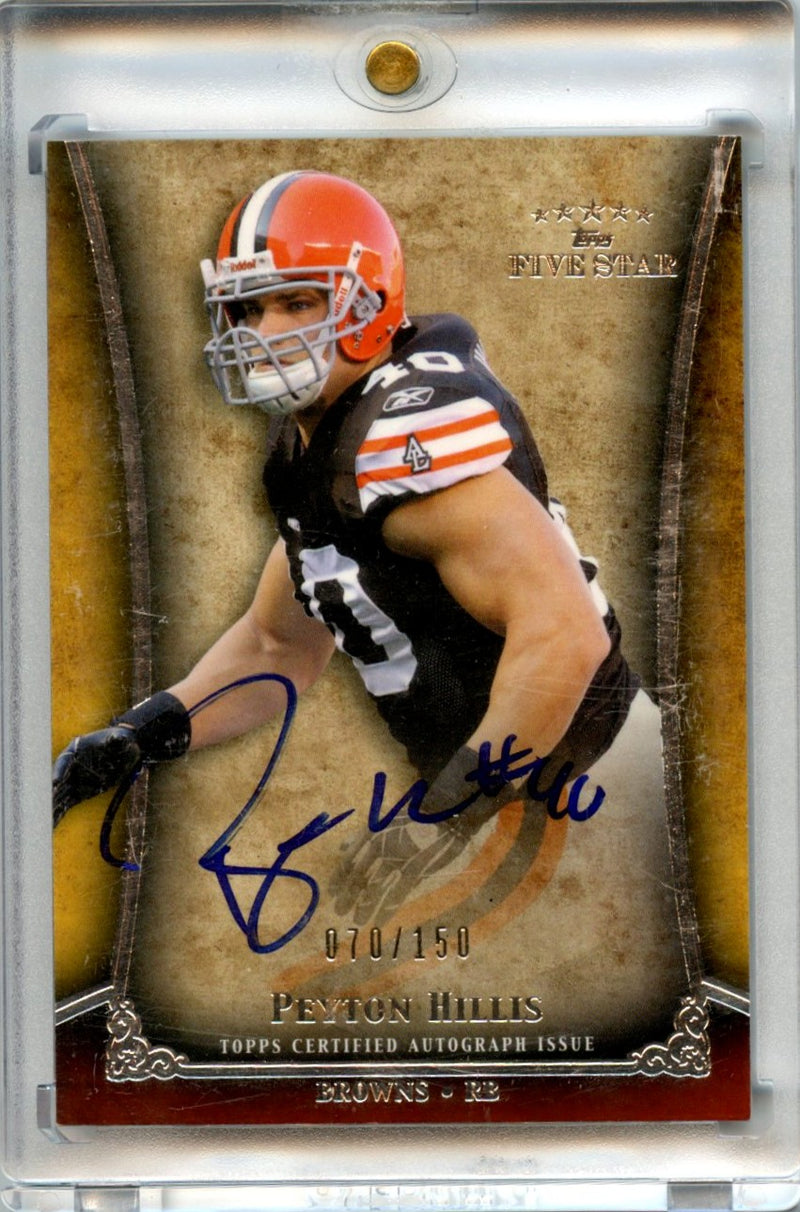 Peyton Hillis 2011 Five Star Football Signature Auto 70/150 #FSS-PH-1