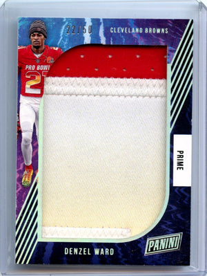 Denzel Ward 2020 Panini Prime Jumbo Patch 22/50 #DW