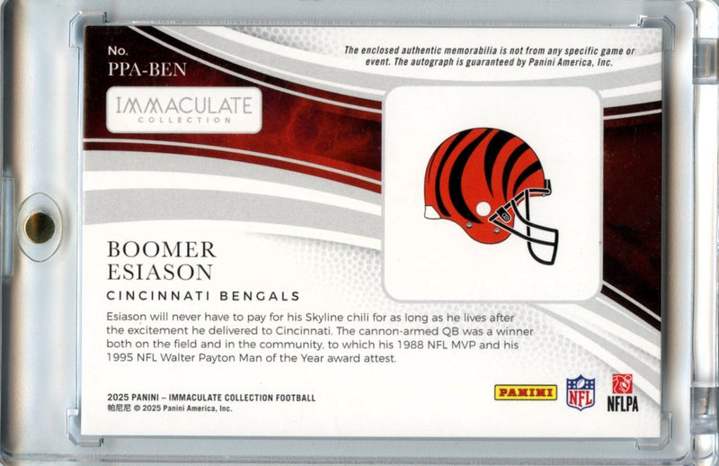 Boomer Esiason 2025 Immaculate Collection Football Premium Patch Auto 33/99 #PPA-BEN-2