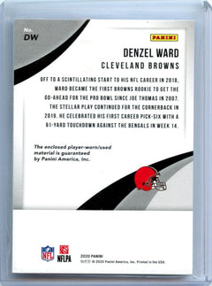 Denzel Ward 2020 Panini Prime Jumbo Patch 22/50 #DW-2