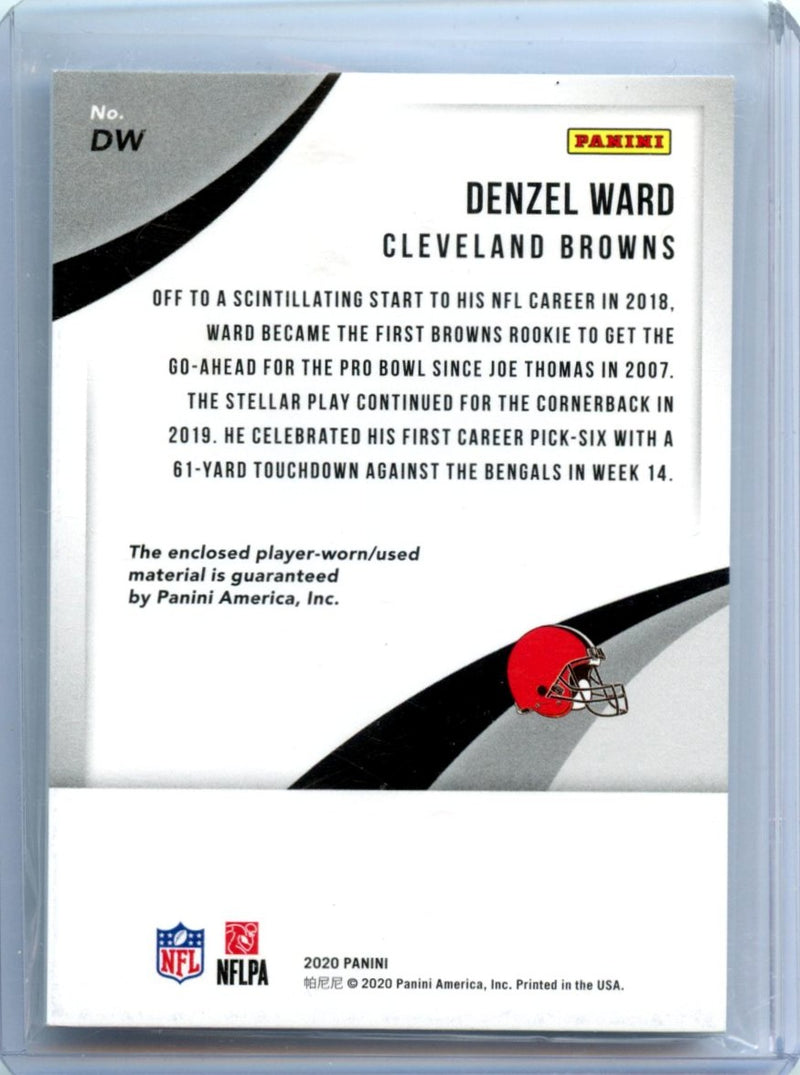 Denzel Ward 2020 Panini Prime Jumbo Patch 22/50 #DW-2