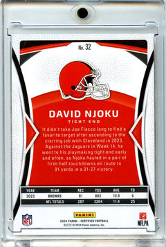 David Njoku 2024 Certified Football Black 1/1 #32-2