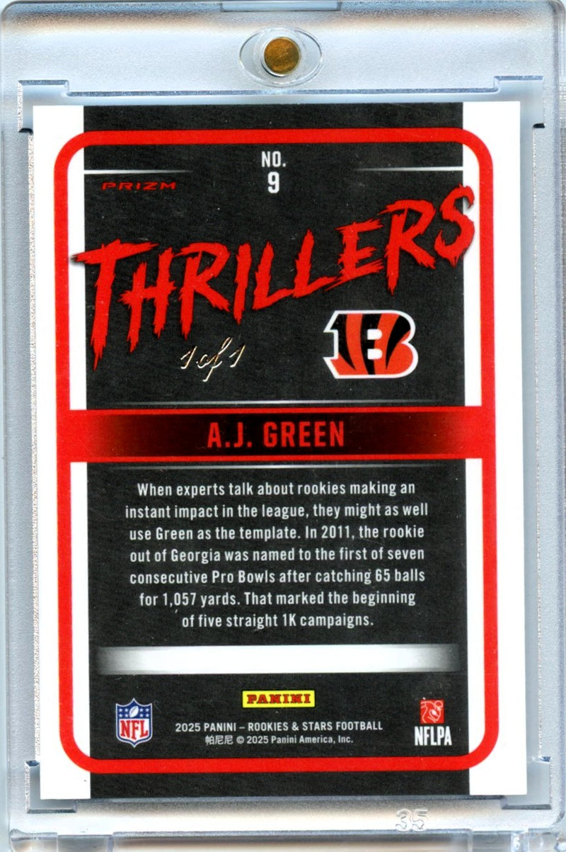 A.J. Green 2025 Panini Rookies & Stars Football Thrillers 1/1 #9-2