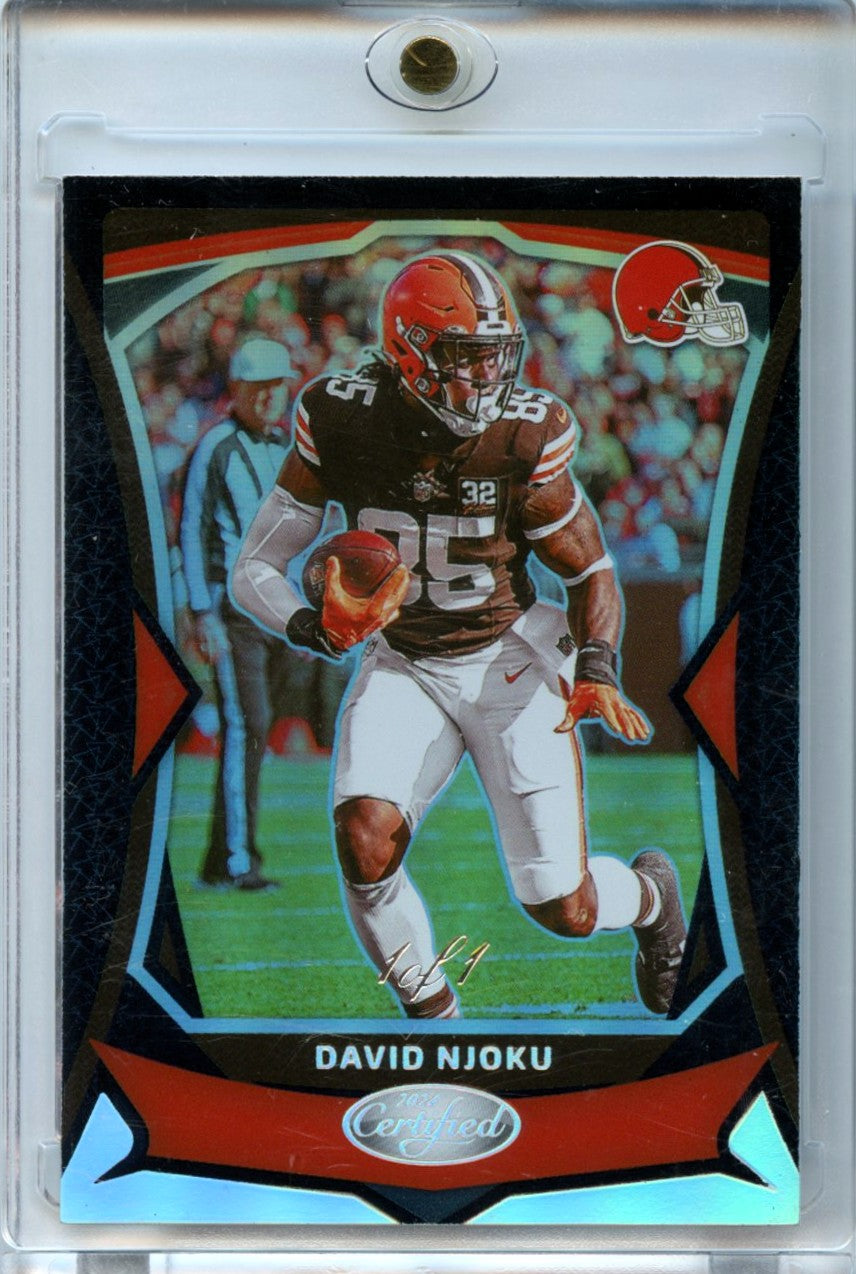David Njoku 2024 Certified Football Black 1/1 #32