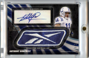Anthony Gonzalez 2009 Topps Unique 1/1 Reebok Patch Auto #URA-AG02