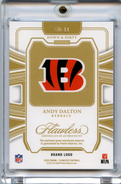 Andy Dalton 2025 Panini Flawless Down & Dirty Brand Logo Nike Swoosh Patch 5/15 #11-2