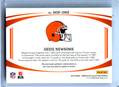 Ozzie Newsome 2024 Immaculate Collection Hall Of Fame Class Of 1999 NFL Shield 1/1 #HOF-ONE-2