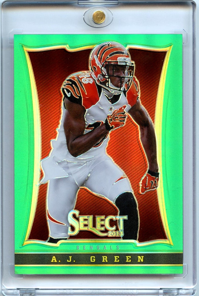 AJ Green 2013 Panini Select Football Green Prizm 9/15 #18-1