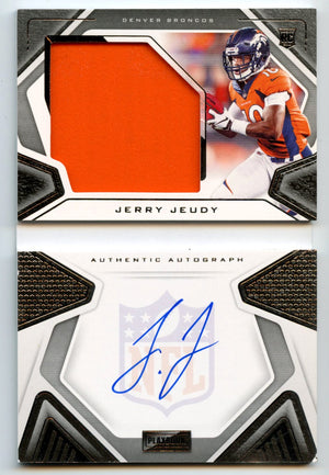 Jerry Jeudy 2020 Panini Playbook Booklet Rookie Patch Auto 132/249 #206