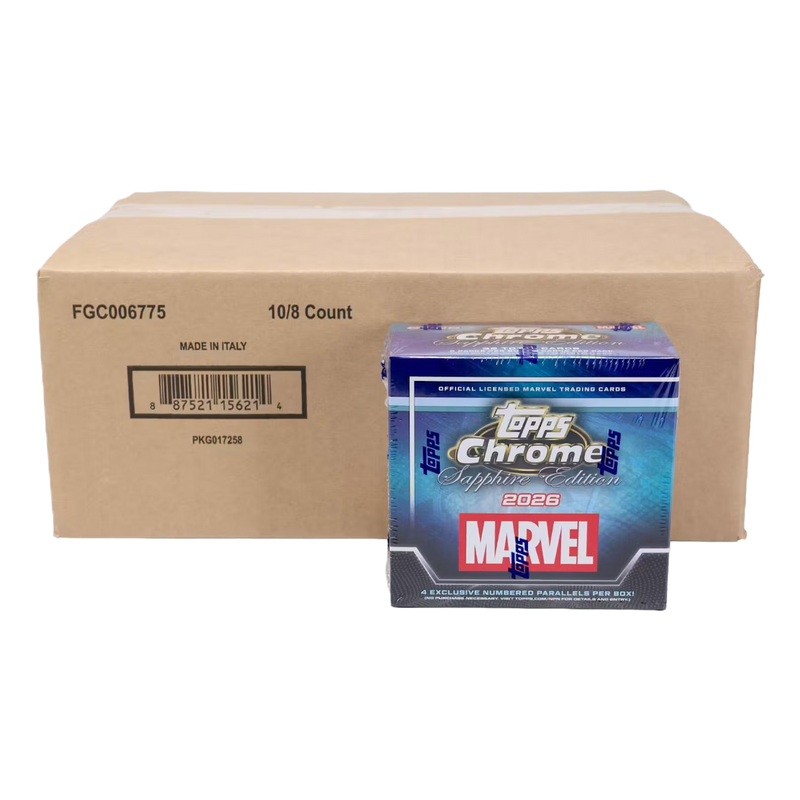 2026 Topps Marvel Comics Chrome Sapphire Hobby 10-Box Case-1