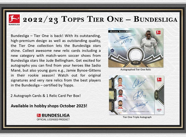 2022-23 Topps Tier One Bundesliga Soccer Hobby Box-2