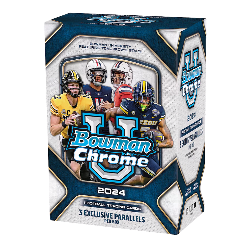 2024 Bowman University Chrome Football Blaster Box-1