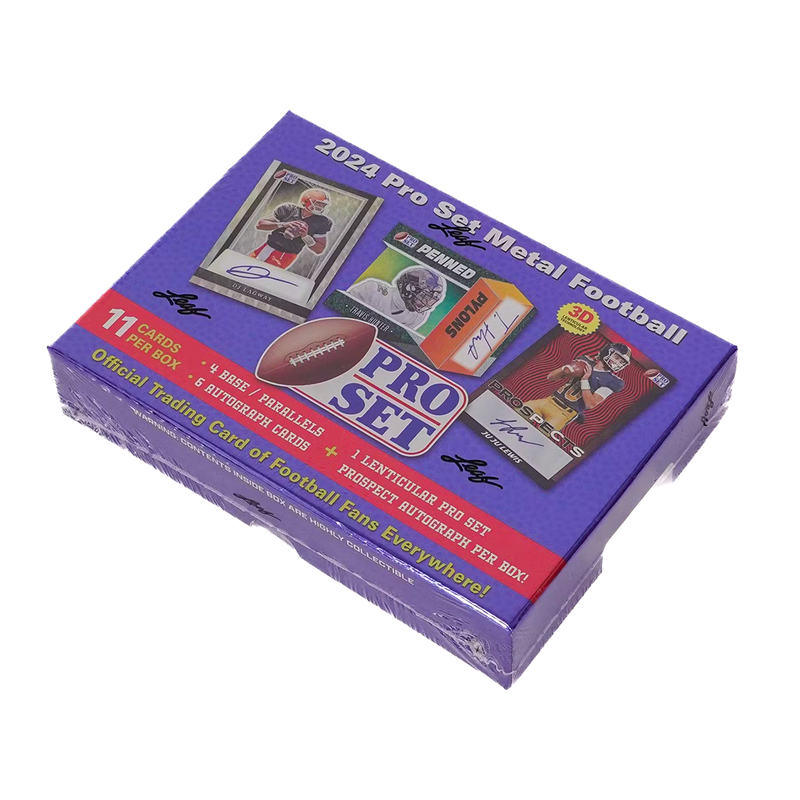 2024 Leaf Pro Set Metal Football Hobby Box-1
