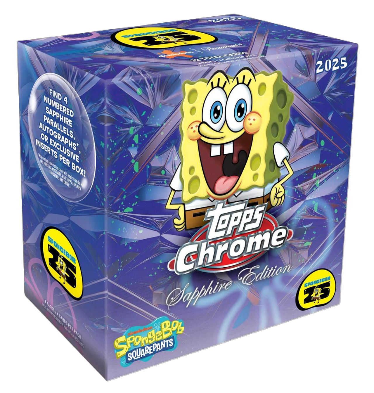 2025 Topps Chrome Sapphire Edition SpongeBob 25th Anniversary Hobby Box