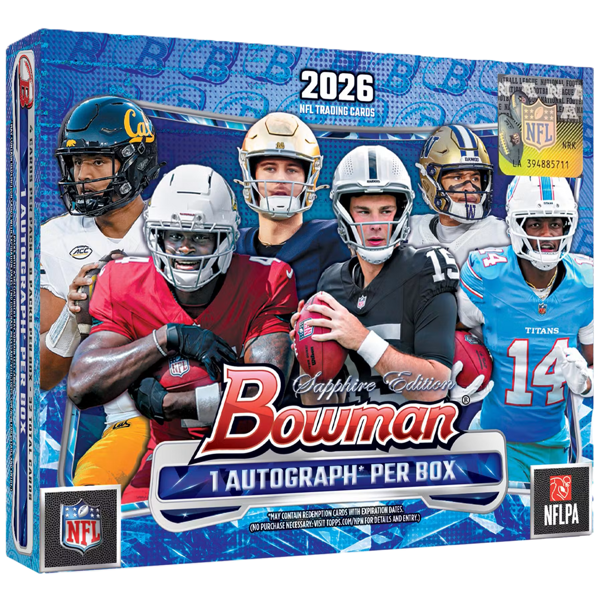 2026 Bowman Football Sapphire Edition Box