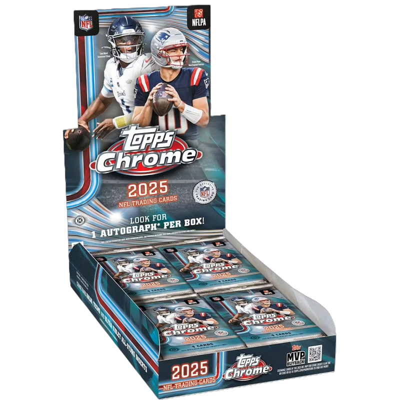 2025 Topps Chrome Football Hobby Box-1
