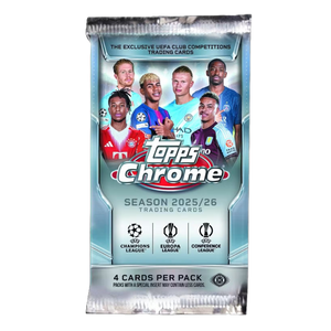 2025/26 Topps Chrome UEFA Club Competitions Soccer Hobby Pack