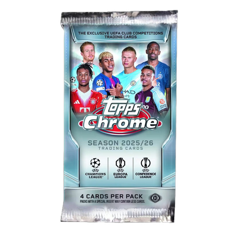 2025/26 Topps Chrome UEFA Club Competitions Soccer Hobby Pack-1