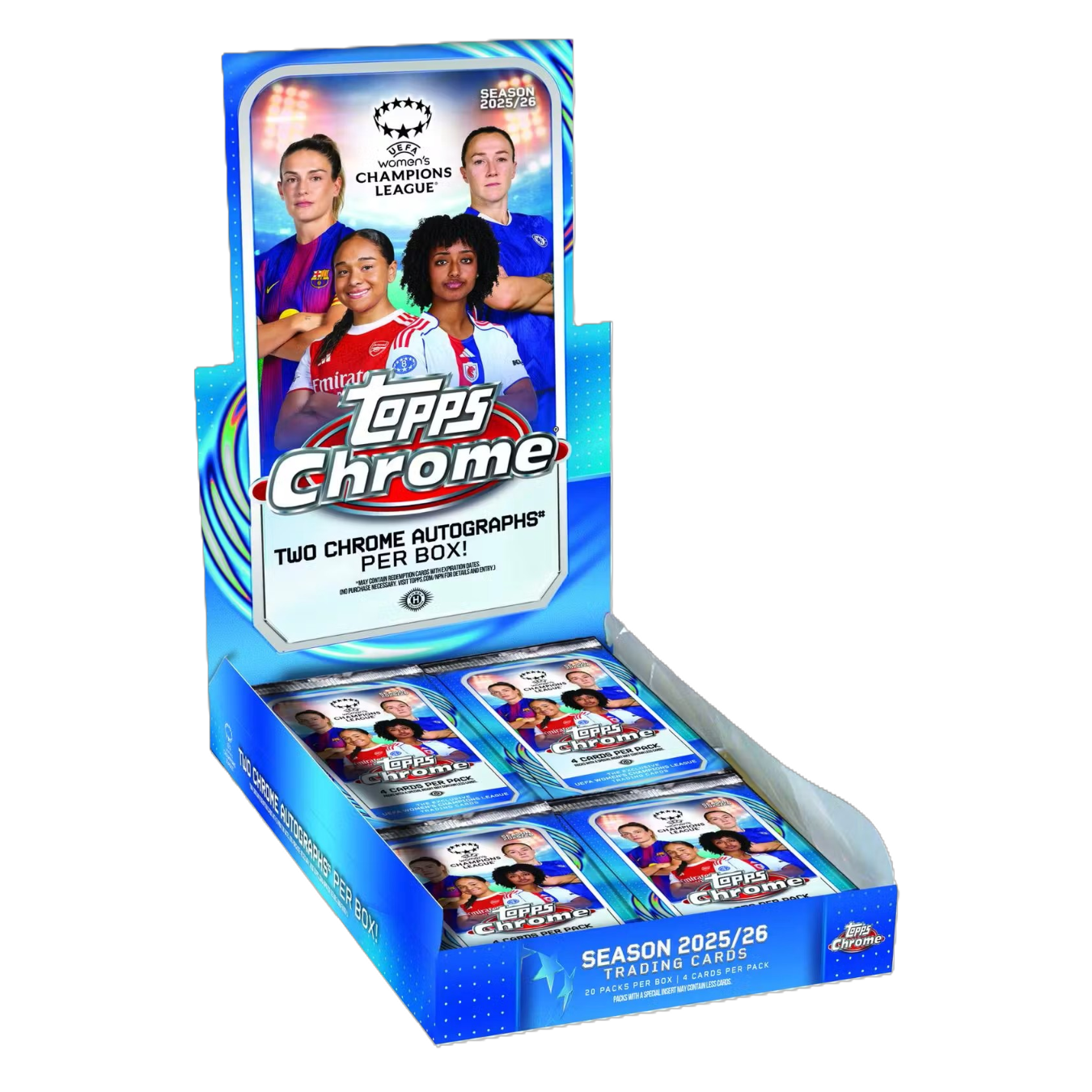 2025/26 Topps Chrome Women's UEFA Champions League Soccer Hobby Box **PRESALE**-1