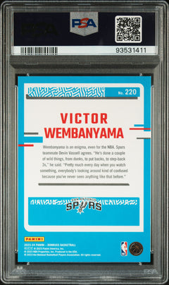 Victor Wembanyama RC 2023-24 Donruss Rated Rookie #220 PSA 10-2
