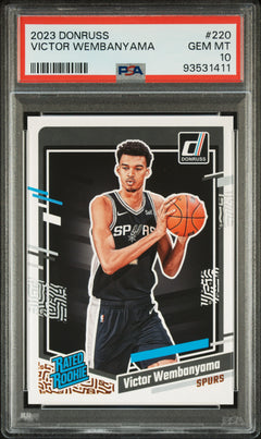 Victor Wembanyama RC 2023-24 Donruss Rated Rookie #220 PSA 10-1
