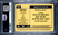 Jarren Duran 2025 Topps Silver Pack Chrome Orange All Star Auto SP 12/25 PSA 10-2