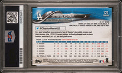 Clayton Kershaw 2018 Topps Chrome Blowing Bubble Refractor SSP #121 PSA 10-2