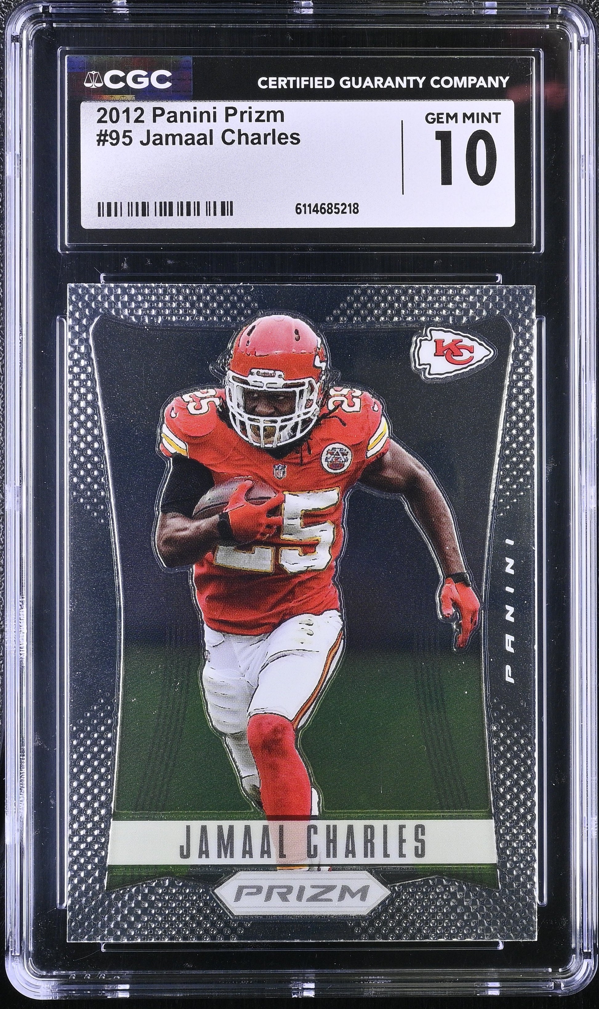 Jamaal Charles 2012 Panini Prizm First Year #95 CGC 10-1