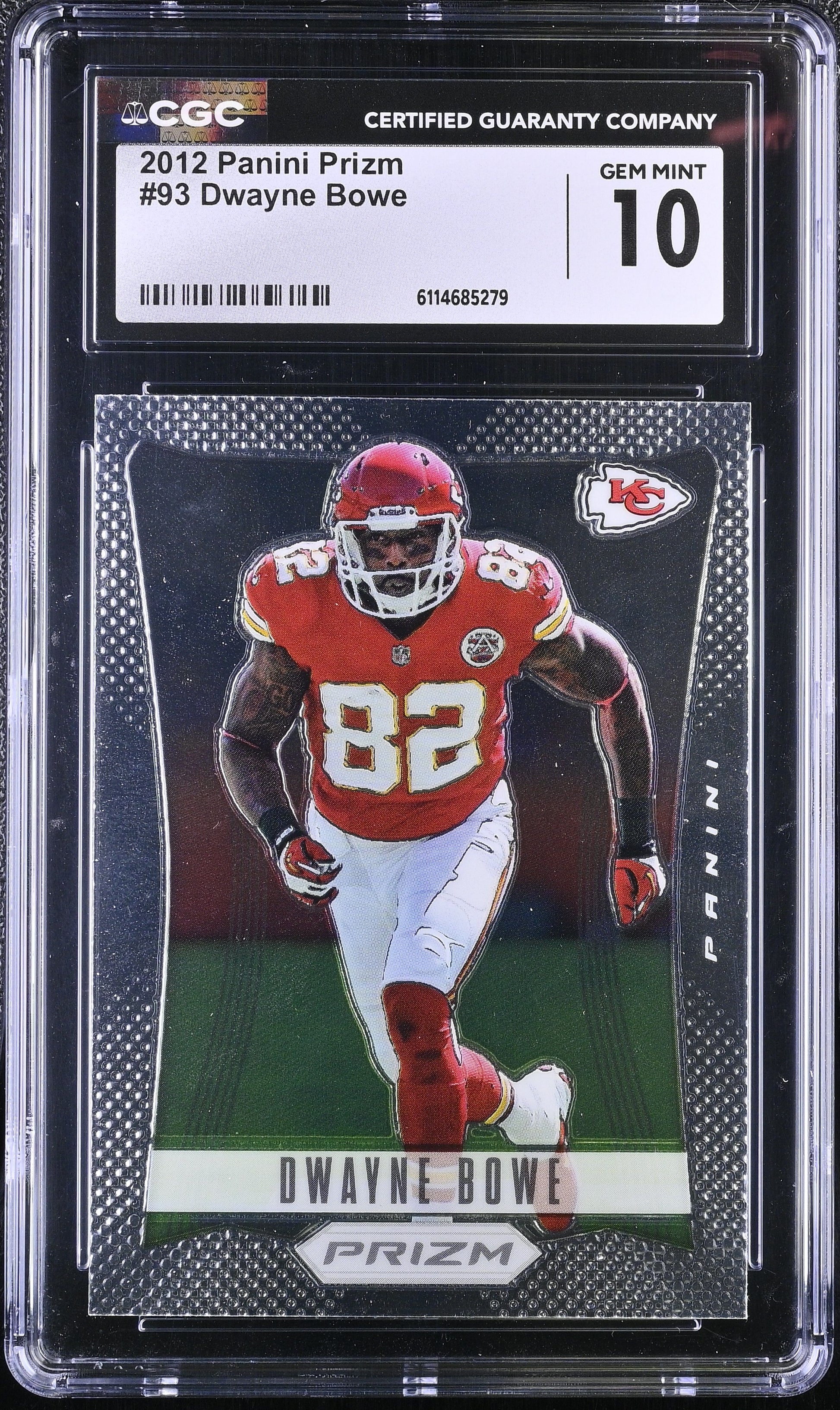 Dwayne Bowe 2012 Panini Prizm First Year #93 CGC 10-1