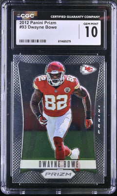Dwayne Bowe 2012 Panini Prizm First Year #93 CGC 10-1