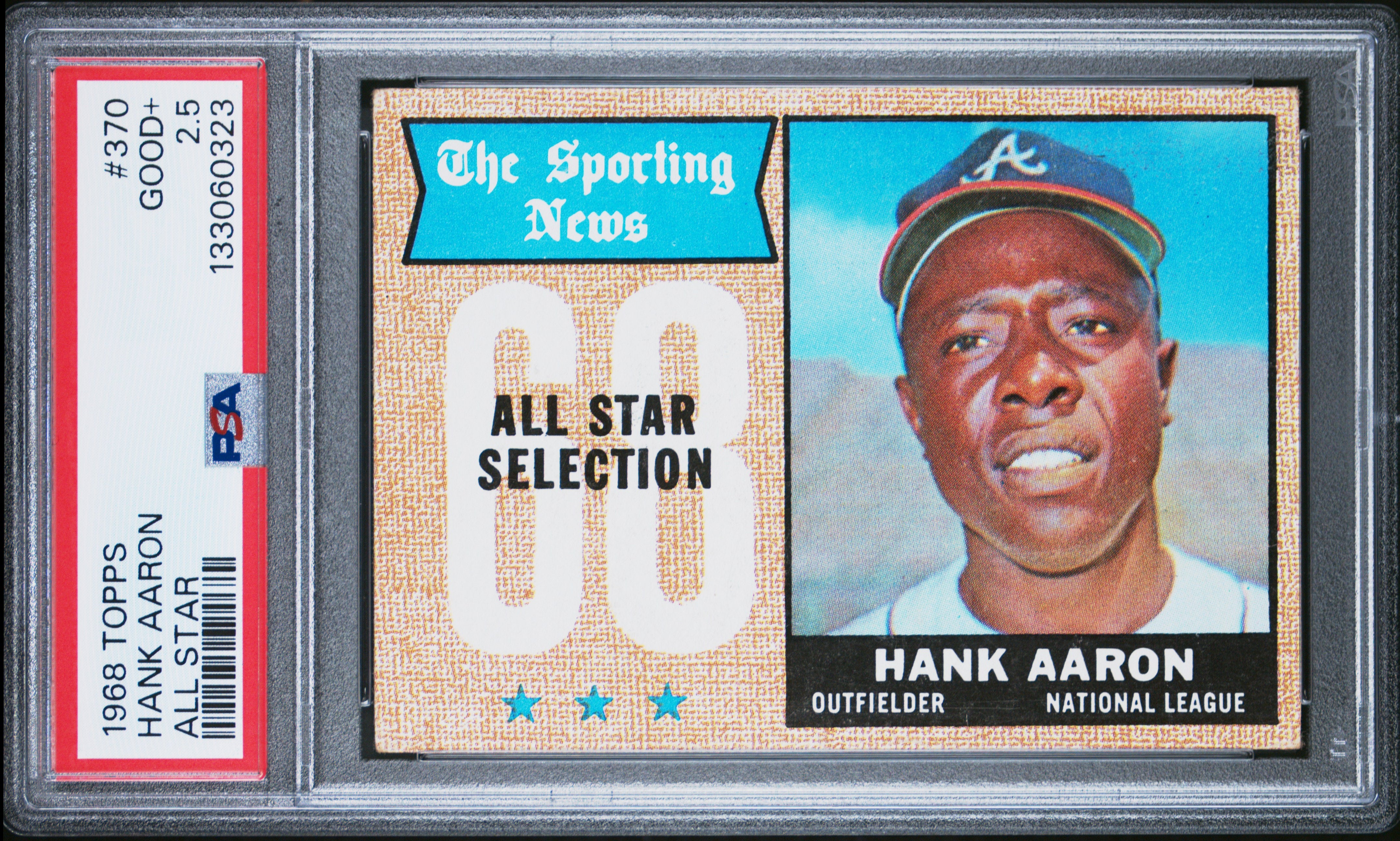 Hank Aaron 1968 Topps Baseball All Star #370 PSA 2.5