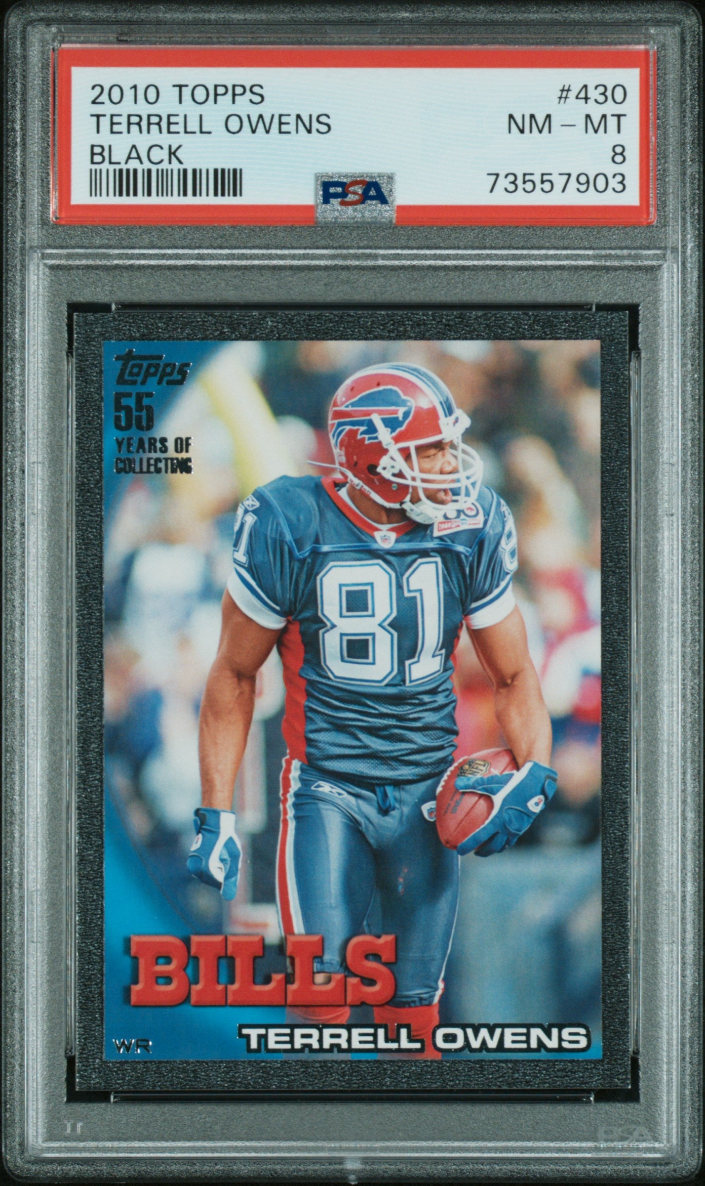 Terrell Owens 2010 Topps Black SP 4/55 PSA 8
