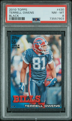 Terrell Owens 2010 Topps Black SP 4/55 PSA 8-1