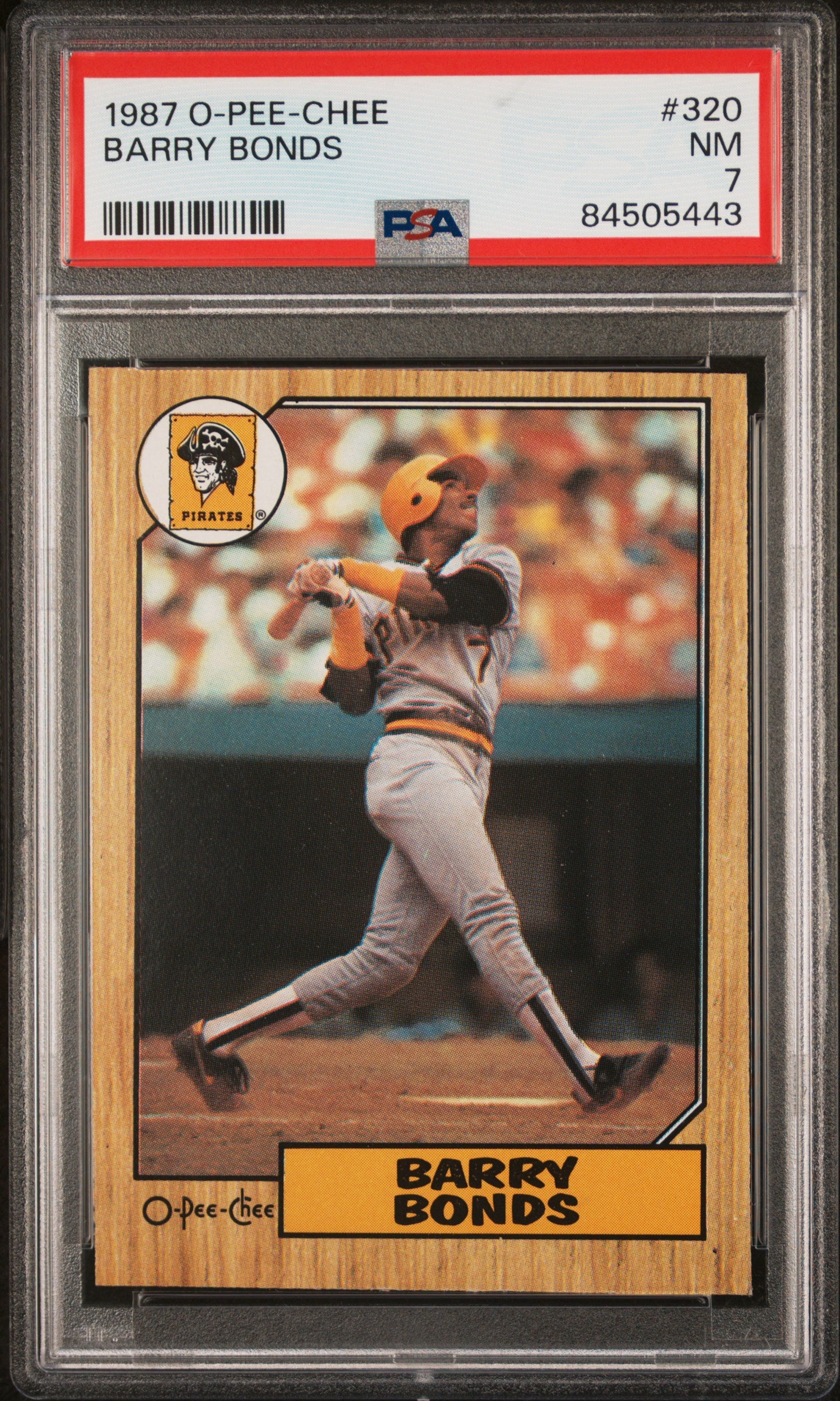 Barry Bonds 1987 O-Pee-Chee Baseball #320 PSA 7