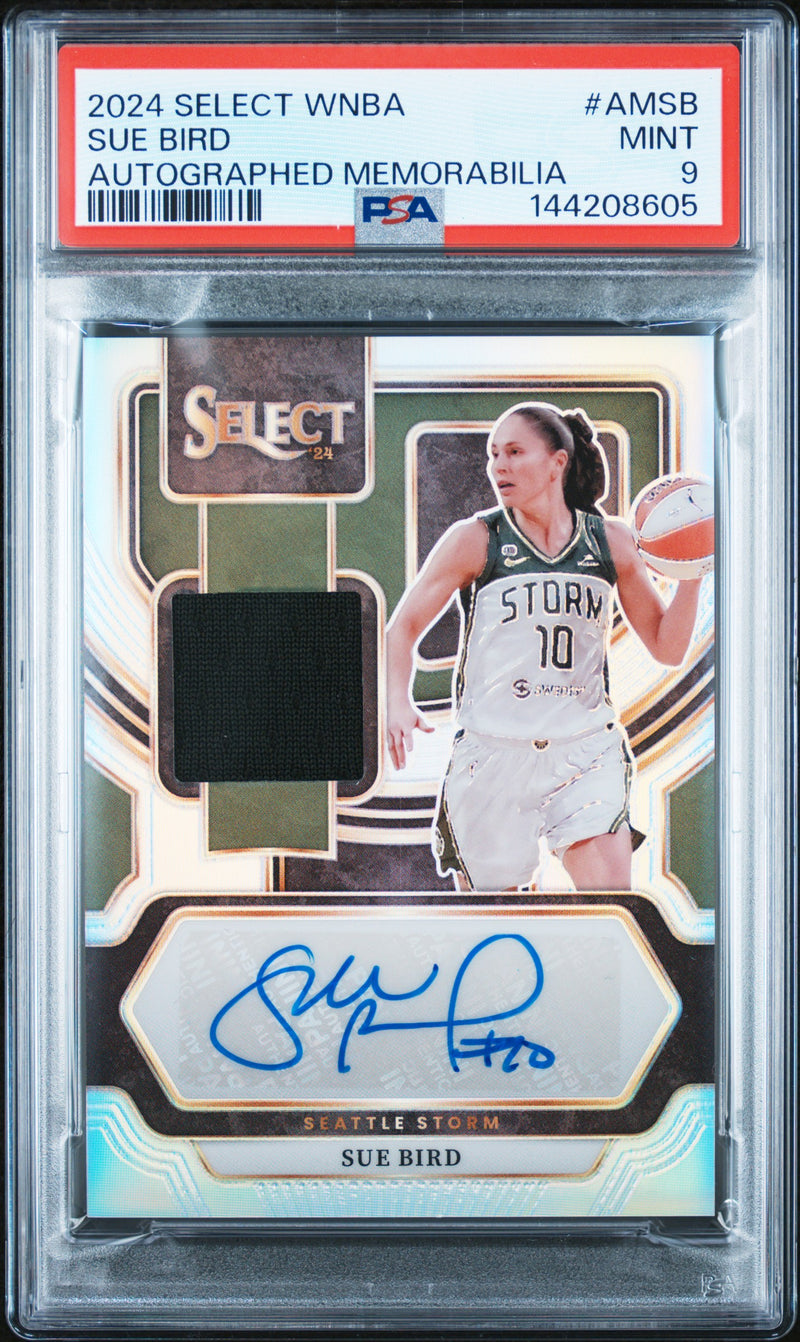Sue Bird 2024 Panini Select WNBA Jersey Auto PSA 9-1