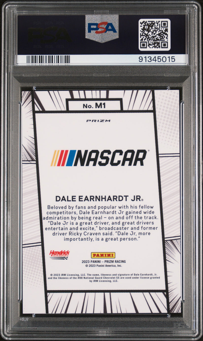 Dale Earnhardt Jr 2023 Panini Prizm NASCAR Manga Case Hit SSP PSA 10-2