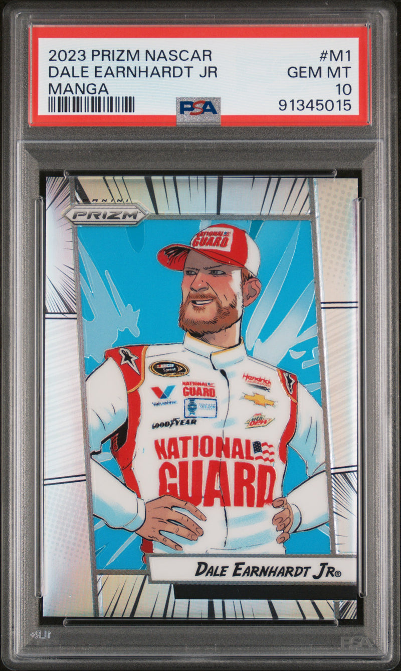 Dale Earnhardt Jr 2023 Panini Prizm NASCAR Manga Case Hit SSP PSA 10-1