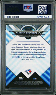 Vladimir Guerrero Jr RC 2018 Bowman Chrome Scouts Top 100 Prospect Rookie PSA 10-2