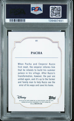 Pacha 2024 Topps Chrome Disney Dark & Light Blue Lava Refractor SP 40/75 PSA 10-2