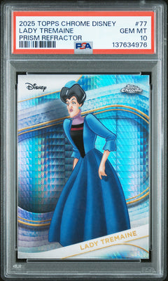 Lady Tremaine 2025 Topps Chrome Disney Prism Refractor #77 PSA 10-1