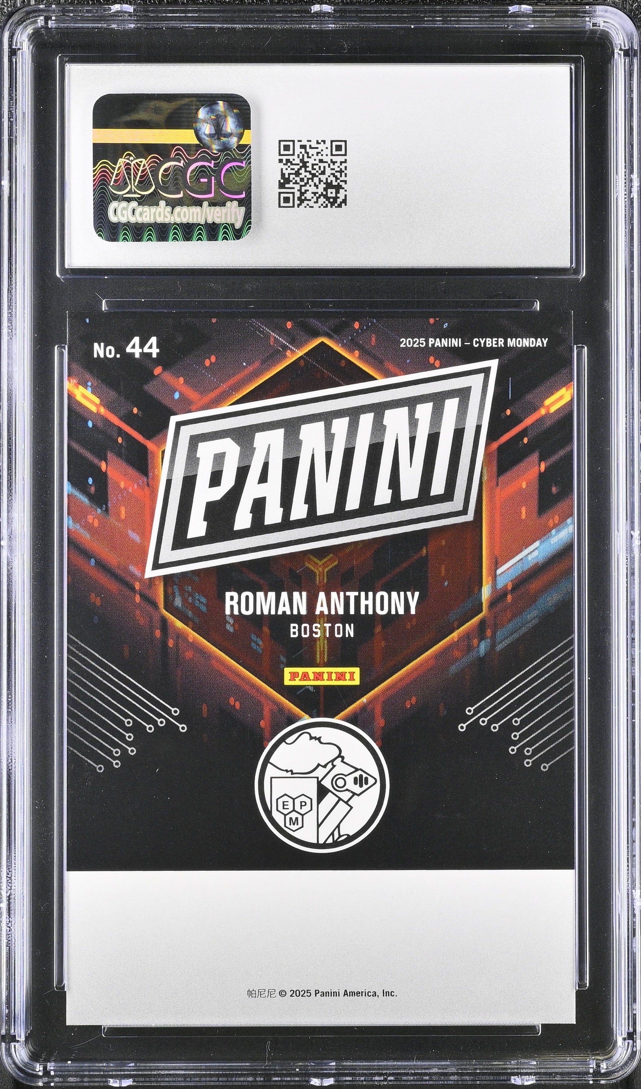 Roman Anthony RC 2025 Panini Cyber Monday Rookie SP 19/199 CGC 10