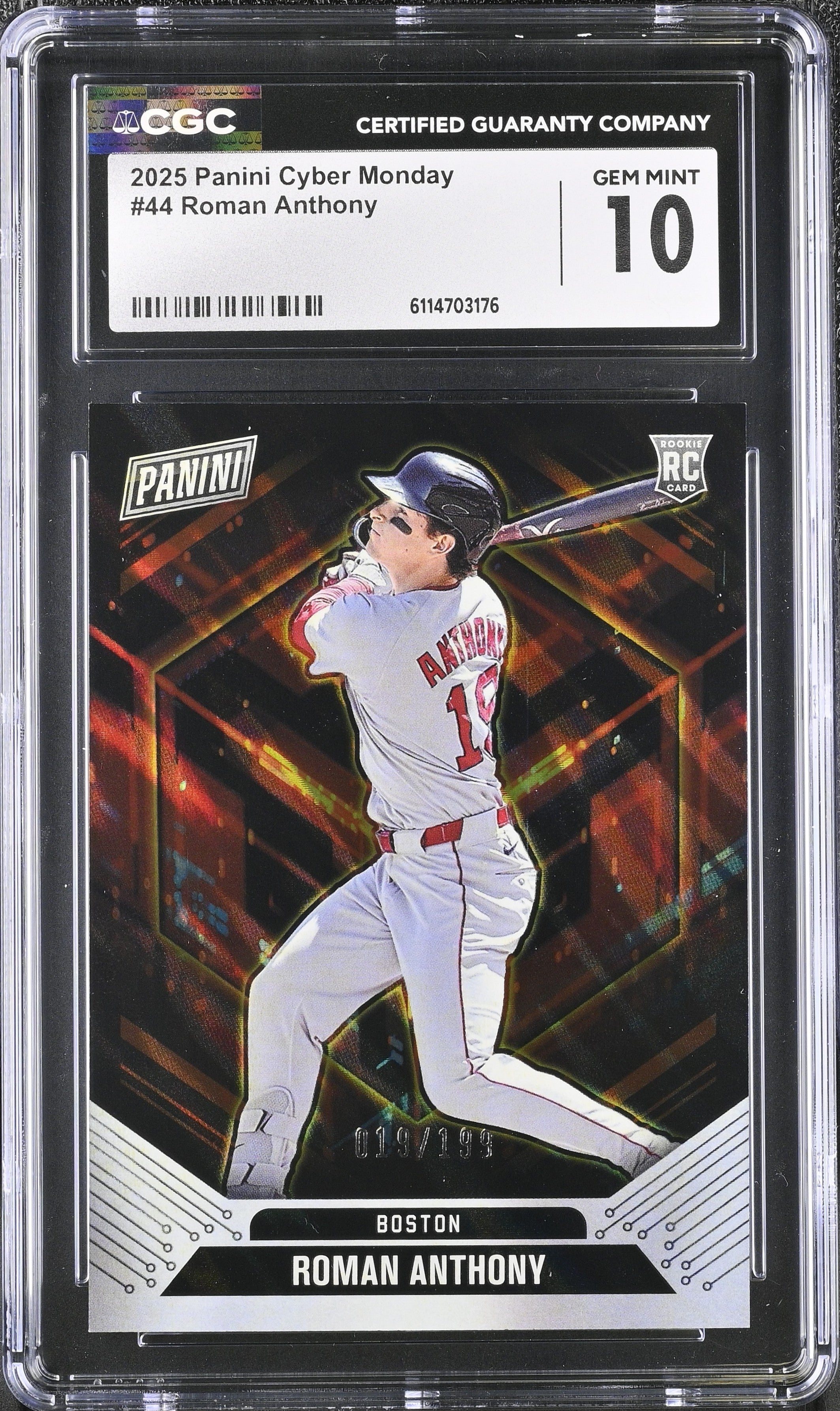 Roman Anthony RC 2025 Panini Cyber Monday Rookie SP 19/199 CGC 10