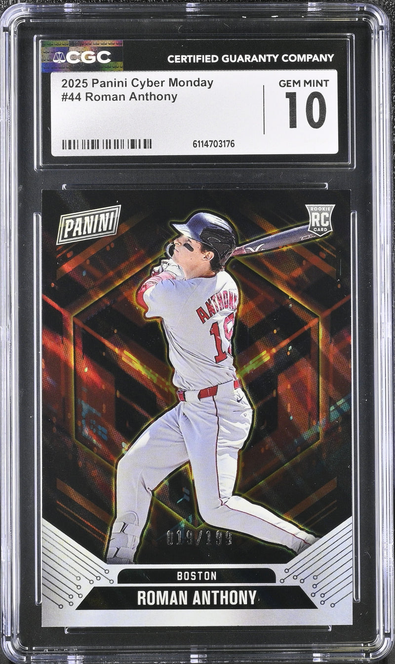Roman Anthony RC 2025 Panini Cyber Monday Rookie SP 19/199 CGC 10-1