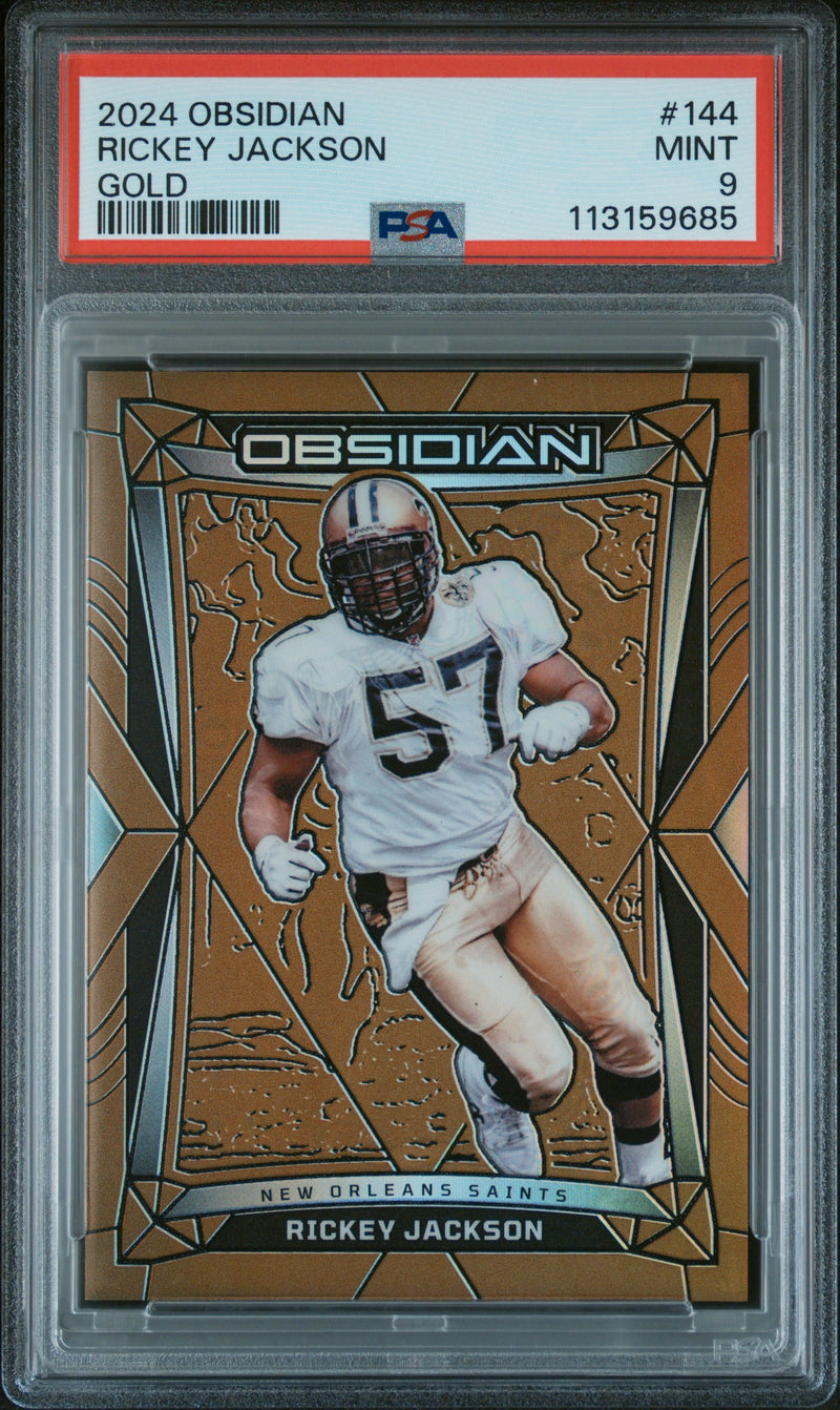 Rickey Jackson 2024 Panini Obsidian Gold SP 8/10 PSA 9-1