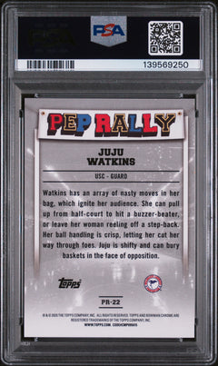 Juju Watkins RC 2024-25 Bowman U Chrome Gold Pep Rally Rookie SP 49/50 PSA 9-2