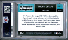 Shohei Ohtani 2022 Topps Chrome Update Generation Now PSA 8-2