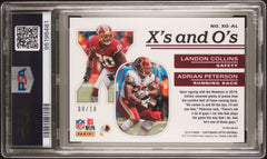 Adrian Peterson Landon Collins 2019 Contenders Optic Gold X's And O's SP 8/10 PSA 10-2