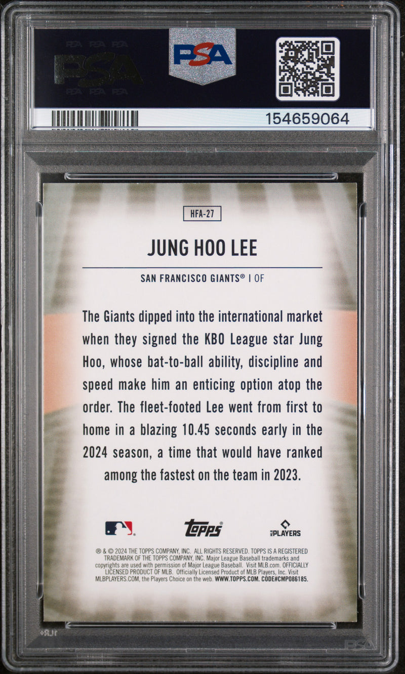 Jung Hoo Lee RC 2024 Topps Home Field Advantage Rookie SSP PSA 9-2